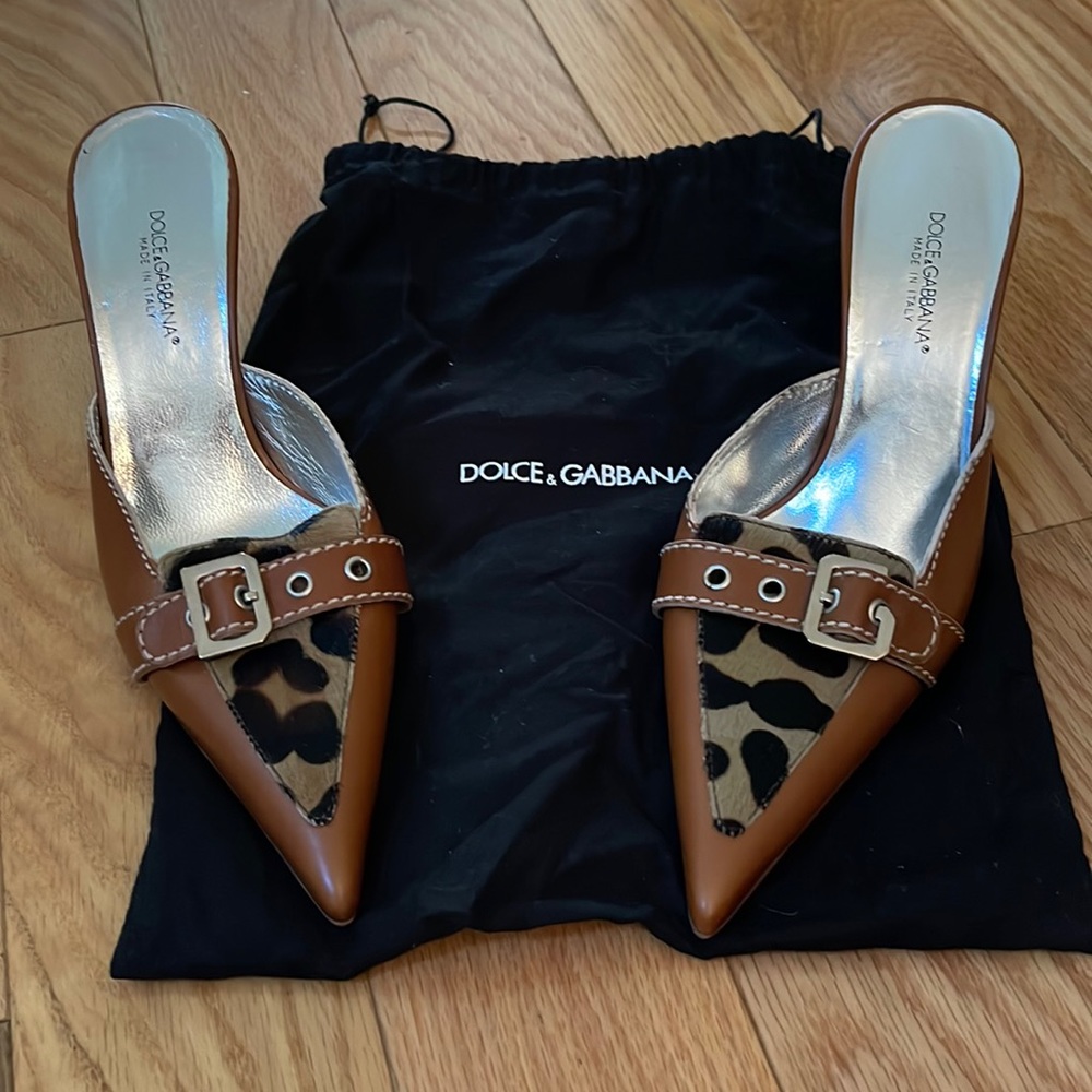 Dolce & Gabbana leopard pointed heels